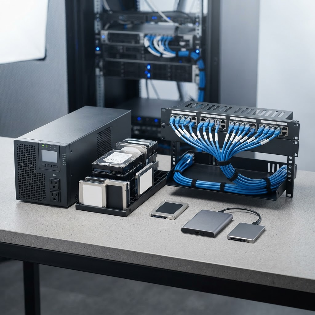 Ổ cứng, UPS, cáp tín hiệu và phụ kiện hệ thống công nghệ